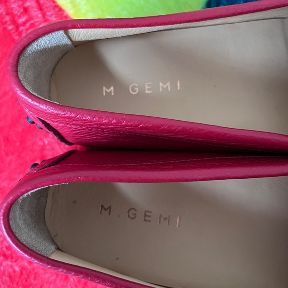 M. Gemi Women's Red Leather Slip On Driving Moccasin Loafer Size 40 (9) - Picture 6 of 7